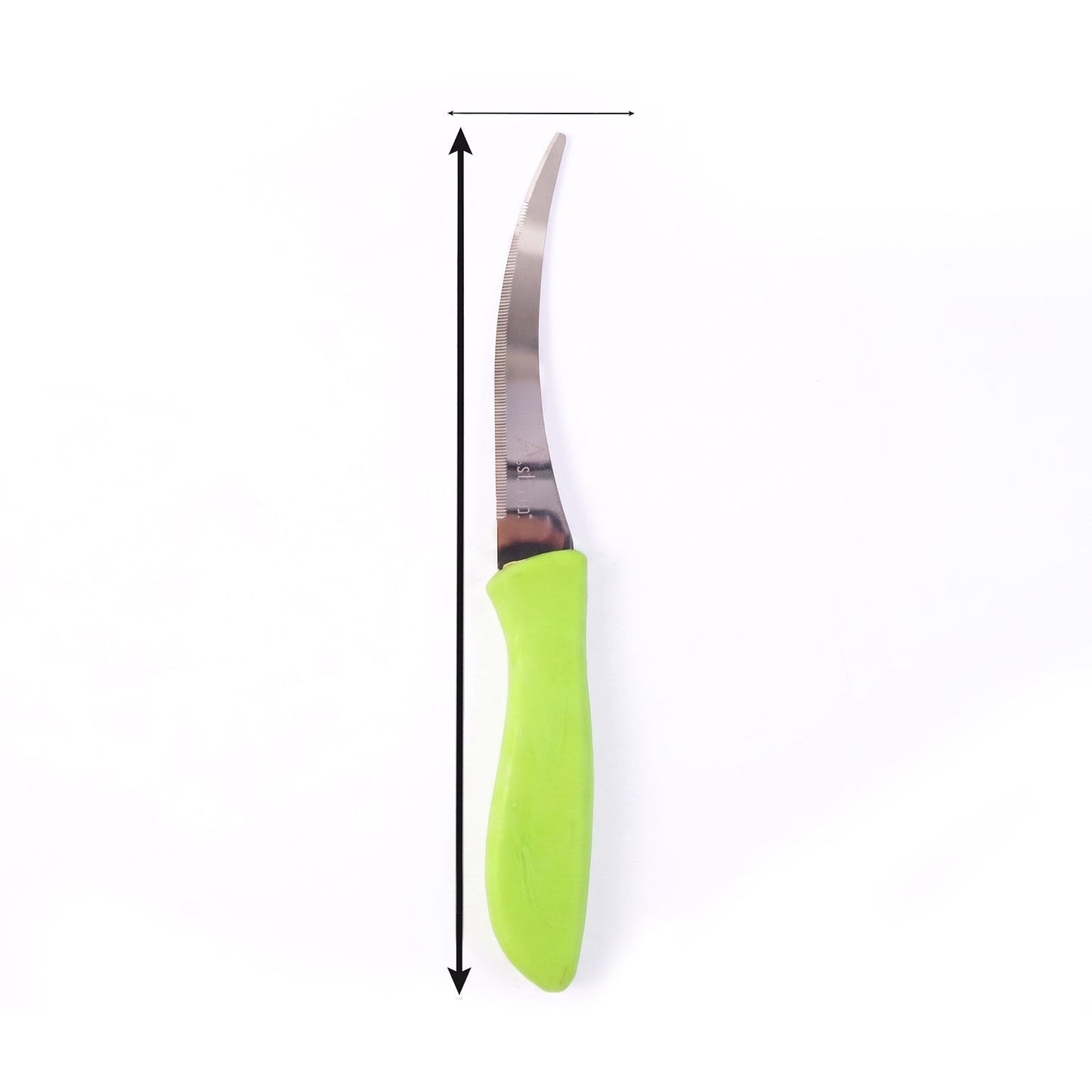 Mix Design Ss Kitchen Knife 8 Inch Stainless Steel Curved Plastic Handle (1 Pc)